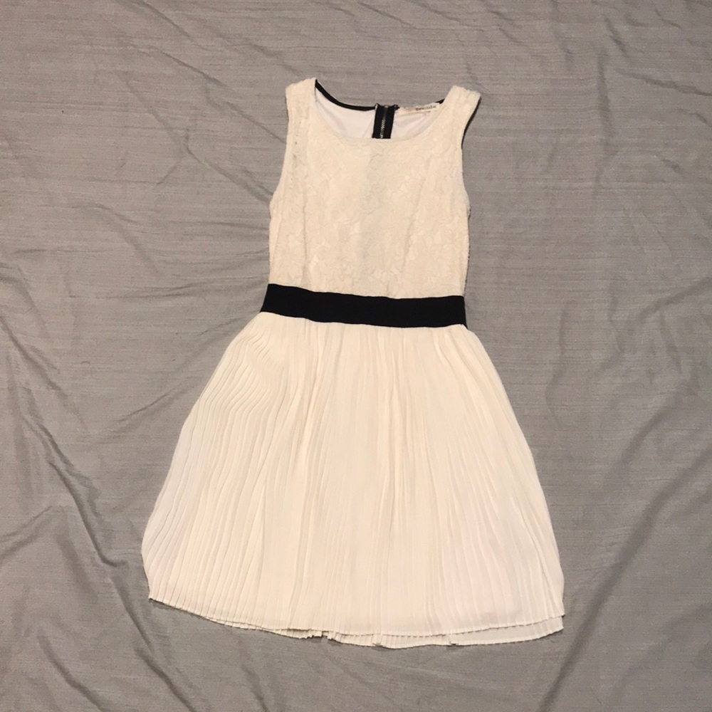 A cream dress